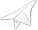 Icono avión de papel
